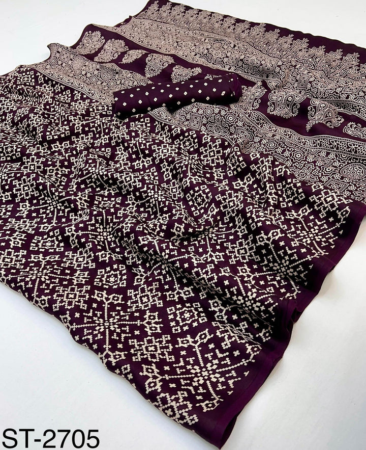 Beautiful Modal Silk Patola Design