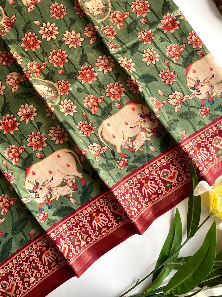 Beautiful Viscose Dola Silk Saree With Blouse