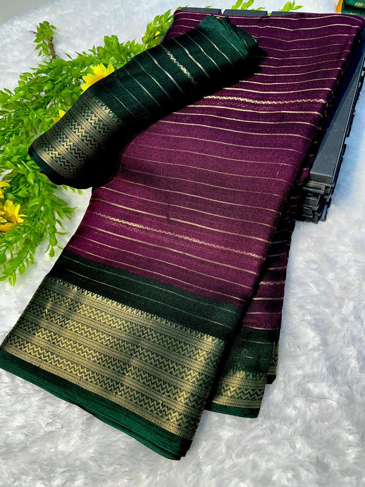 Beautiful Mysore Silk Saree With Blouse