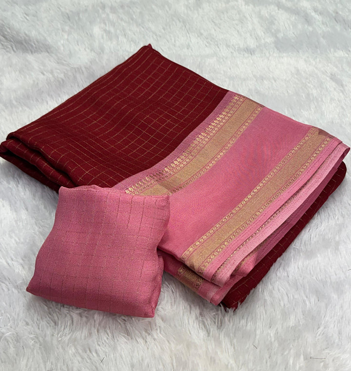 Beautiful Mysore Silk Saree With Blouse
