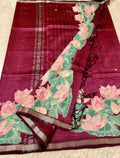 Mangalgiri Saree With Pichawi Applique Work All Over