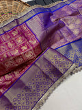 Exclusive Banaras Silk Saree With Lace Border