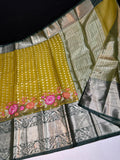 Beautiful Banaras Saree With Cutwork Embroidered All Over