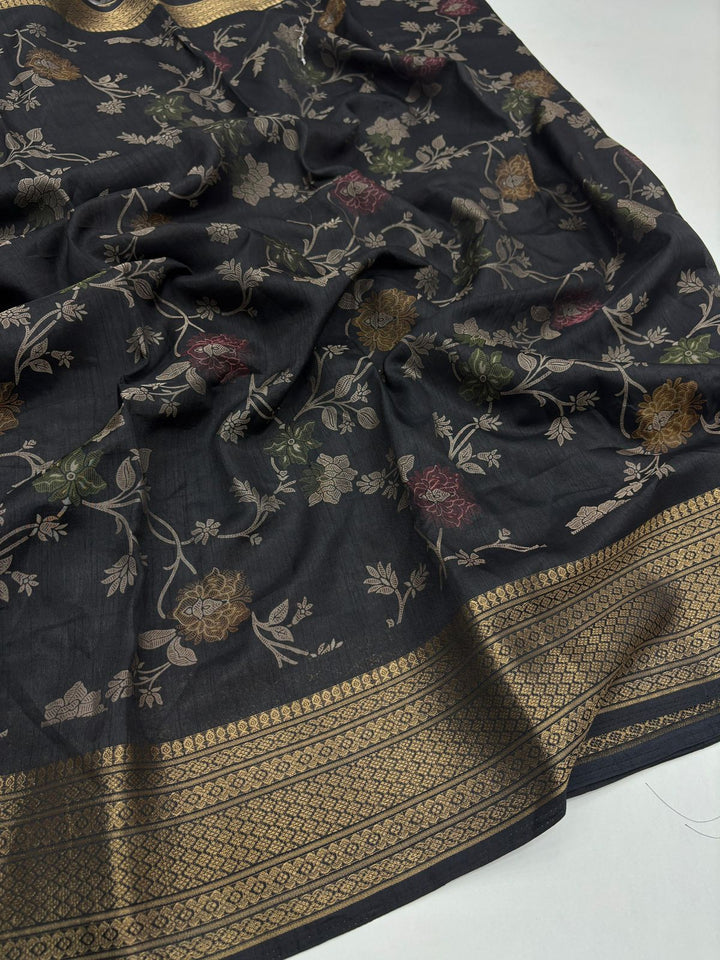 Premium Matka Silk Saree with Zari Border & Blouse Piece