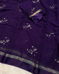 Chiffon With Embroidery Saree