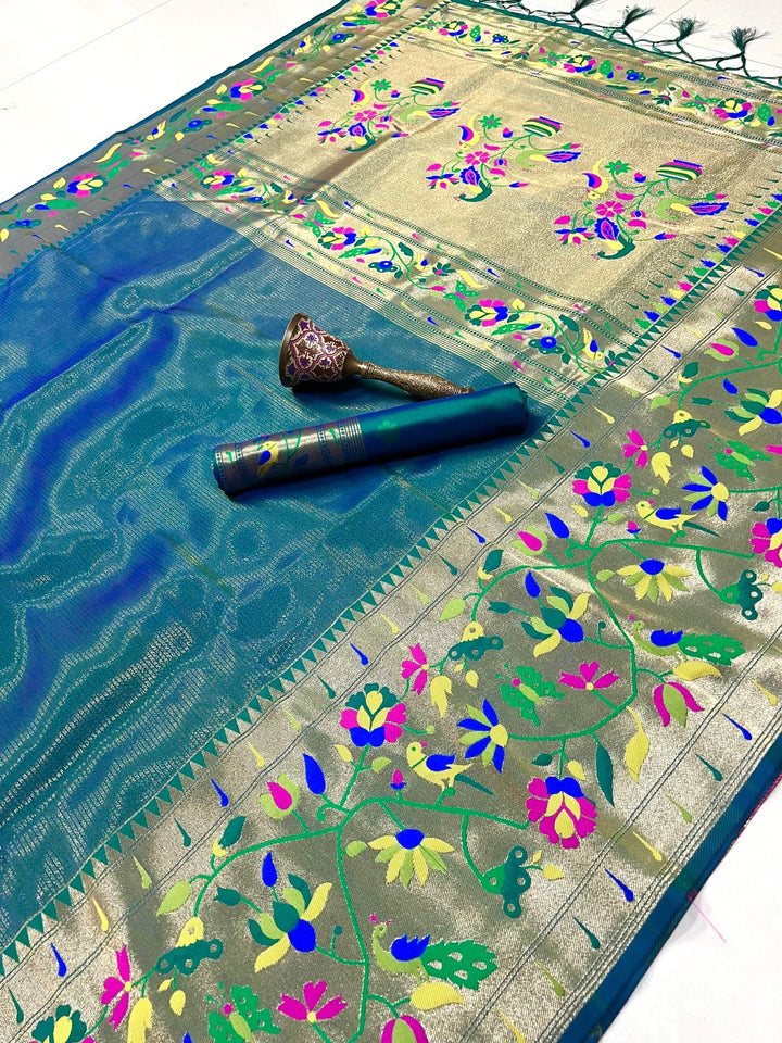 Beautiful Tissue Painthani Silk Saree