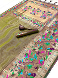 Beautiful Tissue Painthani Silk Saree