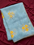 Best Tissue Silk Embroidery Saree With Blouse 