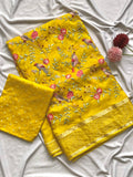 Beautiful Embroidery Crush Saree With Blouse