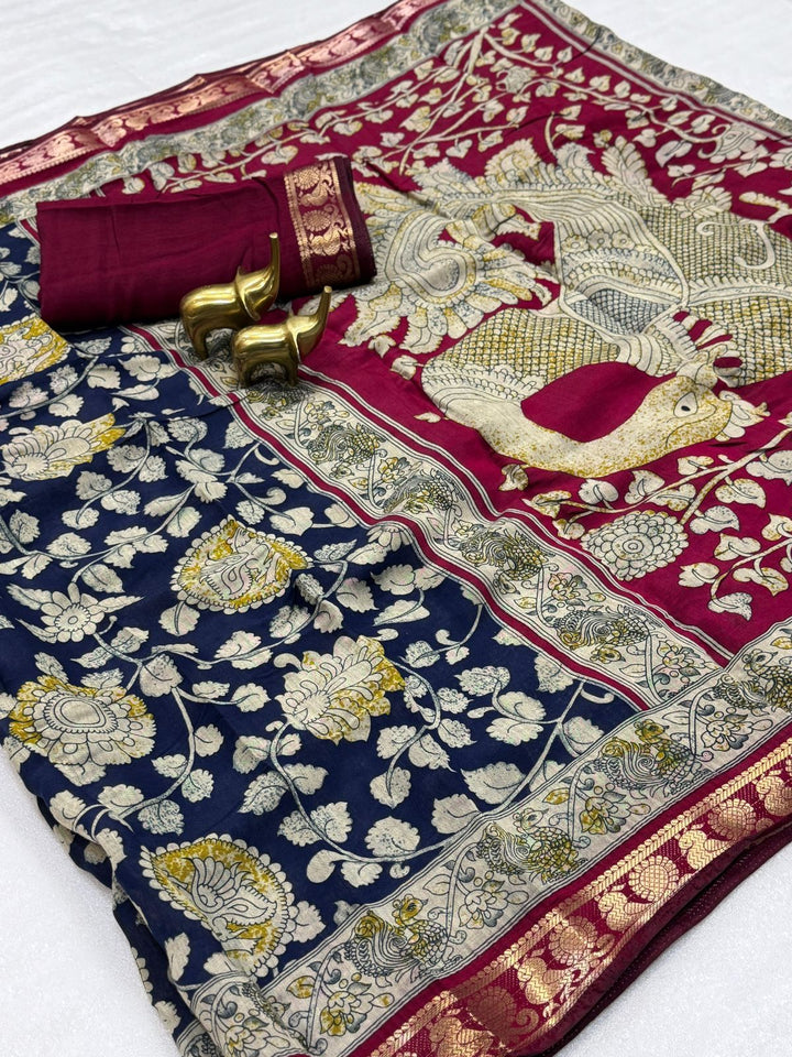 Pure Viscose Kalamkari Saree