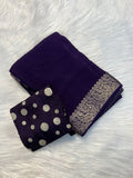 Beautiful Pure Viscose Saree With Buttas Blouse