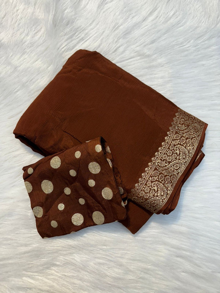 Beautiful Pure Viscose Saree With Buttas Blouse