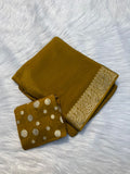 Beautiful Pure Viscose Saree With Buttas Blouse