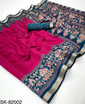 Beautiful Mangalgiri Silk Saree With Kalamkari Border