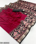 Beautiful Mangalgiri Silk Saree With Kalamkari Border