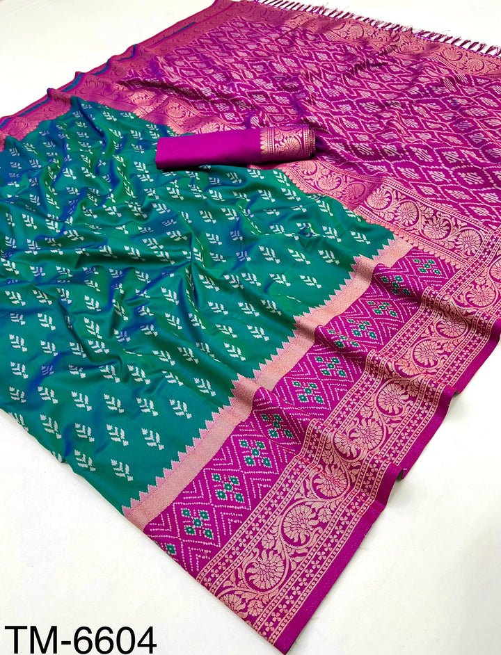 Soft Silk Ikkat Banarse Saree