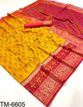 Soft Silk Ikkat Banarse Saree