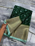 Beautiful Banarse Saree With Chikankari Embroidery Saree