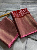 Beautiful Banarse Saree With Chikankari Embroidery Saree