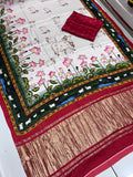 Pure Gaji Silk Saree With Zari Pallu 