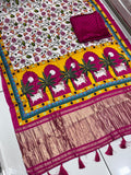 Pure Gaji Silk Saree With Zari Pallu 