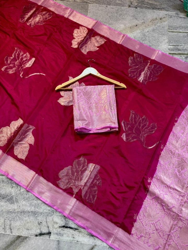 Beautiful Banarase Silk Saree With Blouse