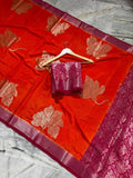 Beautiful Banarase Silk Saree With Blouse