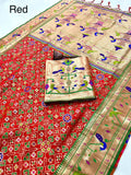 Beautiful Patola + Paithani Silk Sarees