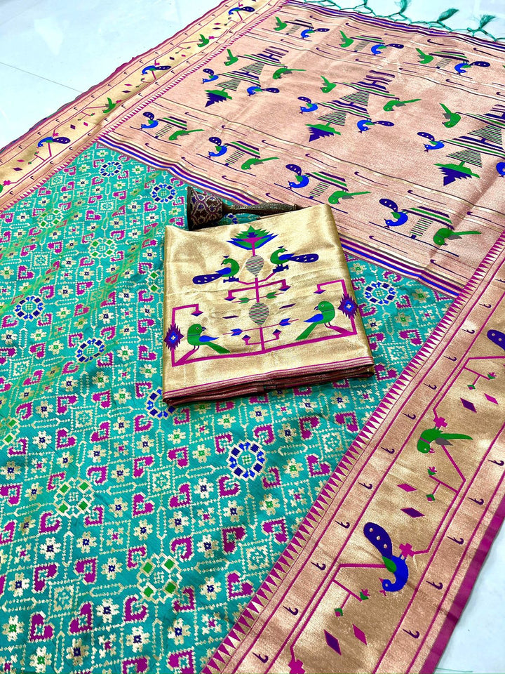 Beautiful Patola + Paithani Silk Sarees