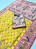 Beautiful Patola + Paithani Silk Sarees