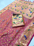 Beautiful Patola + Paithani Silk Sarees