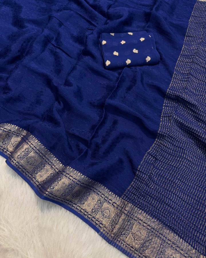 Beautiful Pure Viscose Chinnon Saree
