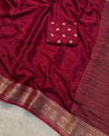Beautiful Pure Viscose Chinnon Saree