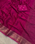 Beautiful Pure Viscose Chinnon Saree