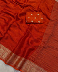 Beautiful Pure Viscose Chinnon Saree