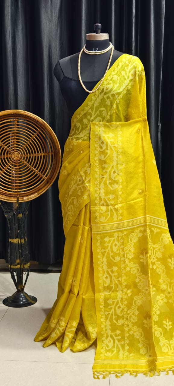 Authetic Pure Gachi Jamdhani Silk Saree