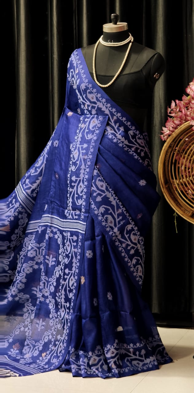 Authetic Pure Gachi Jamdhani Silk Saree