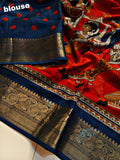 Beautiful Mangalgiri Kalamkari Saree With Blouse