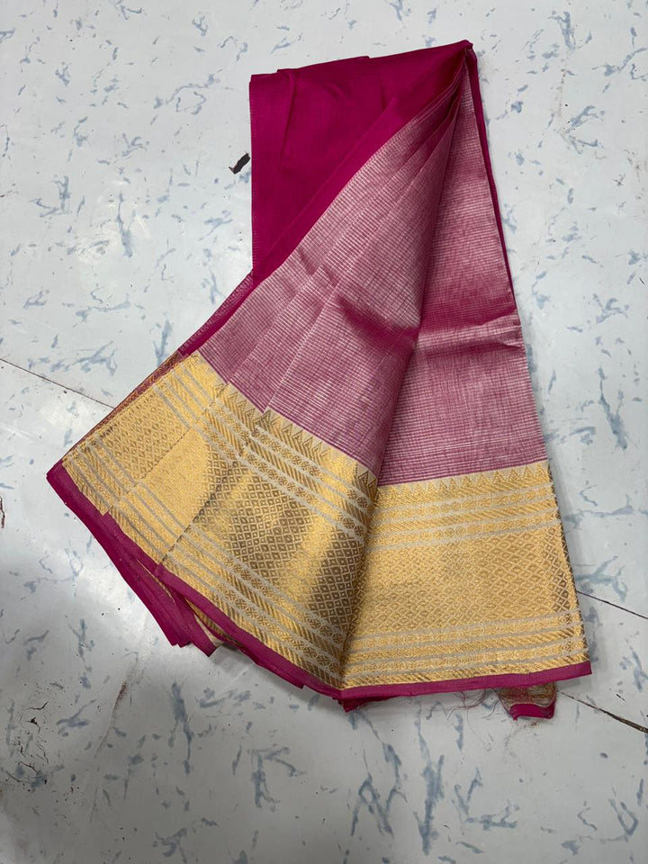 Handloom Silk Cotton Big Border
