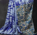 Beautiful Dye + Tie Pure Tussar + Kalamkari Shibori Saree