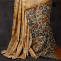 Beautiful Dye + Tie Pure Tussar + Kalamkari Shibori Saree