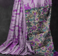 Beautiful Dye + Tie Pure Tussar + Kalamkari Shibori Saree