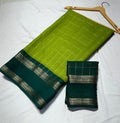 Beautiful Mysore Crepe Silk Checks Saree