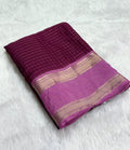 Beautiful Mysore Crepe Silk Checks Saree