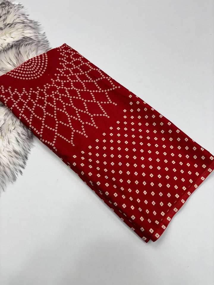 Beautiful Modal Ajrakh Bandhej Saree