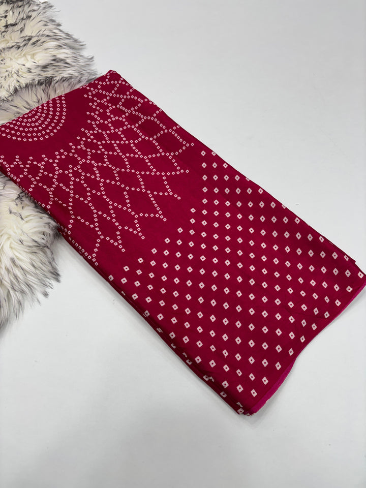 Beautiful Modal Ajrakh Bandhej Saree