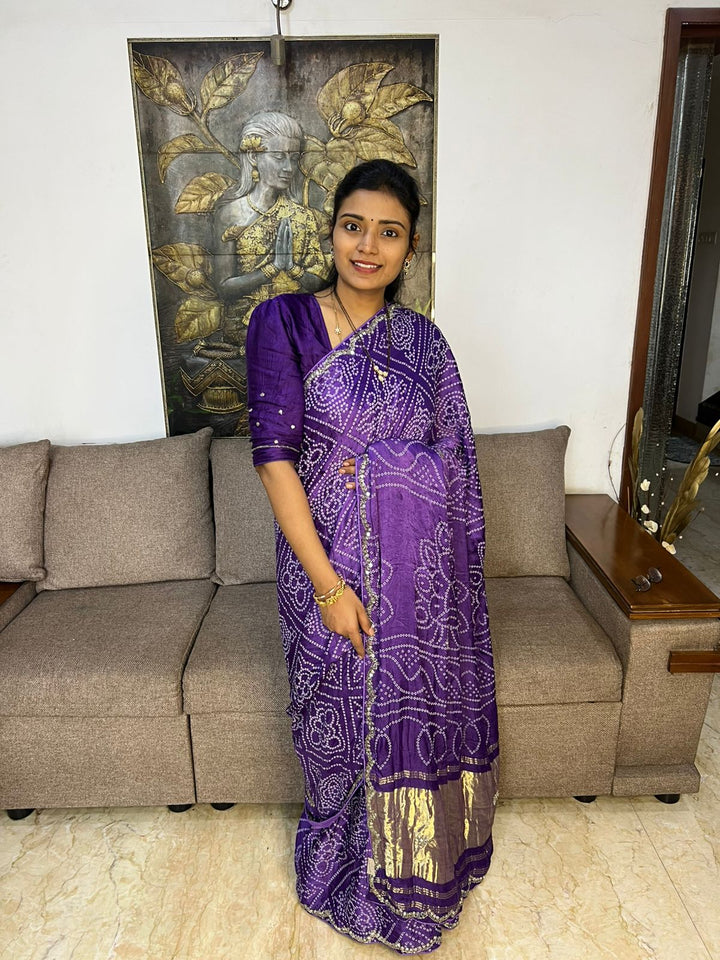 Pure Modal With Handwork Lace Border With Zari Pallu