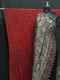 Beautiful Ajrakh With bandhej Design Pure Model