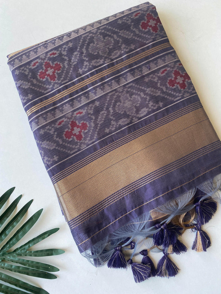 Beautiful Patola Tussar Silk Saree With Blouse