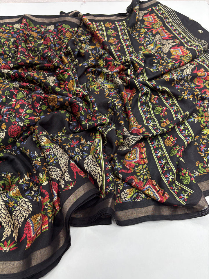 Beautiful Matka Silk Saree With Blouse